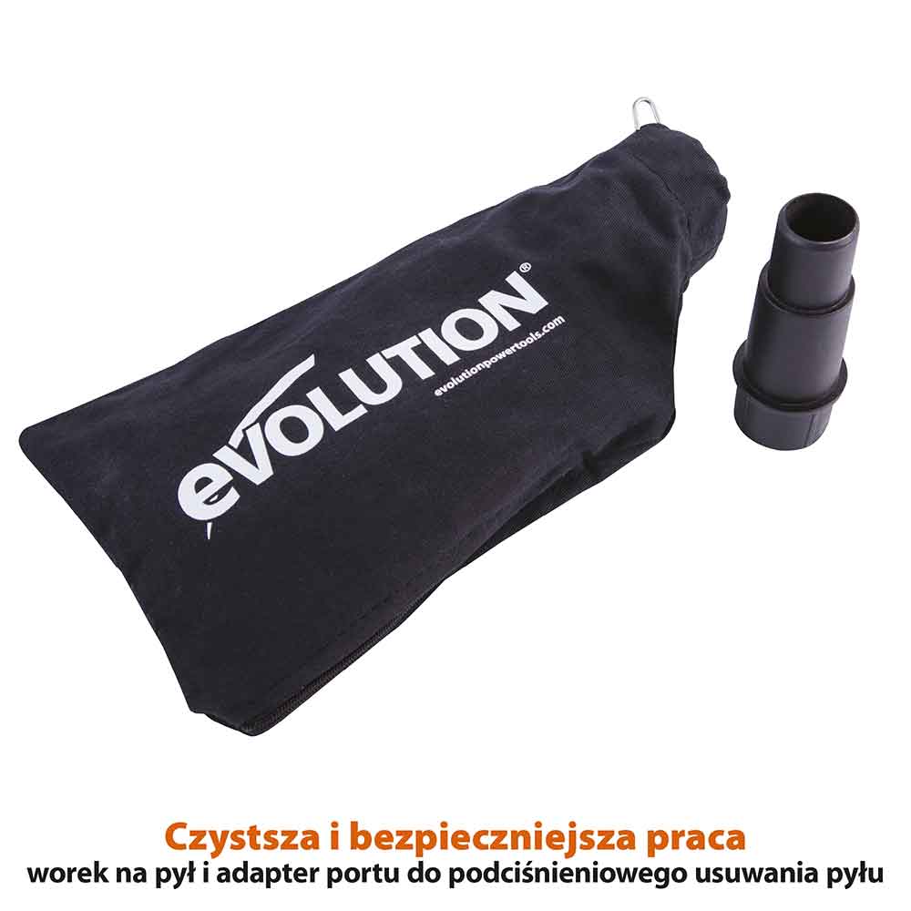 Piła ukośnica Evolution R210SMS+ 210 mm z wielomateriałową tarczą TCT + stojak