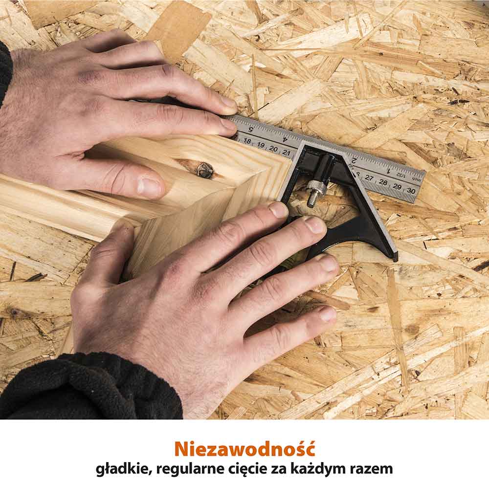 Piła ukośnica Evolution R210SMS+ 210 mm z wielomateriałową tarczą TCT + stojak