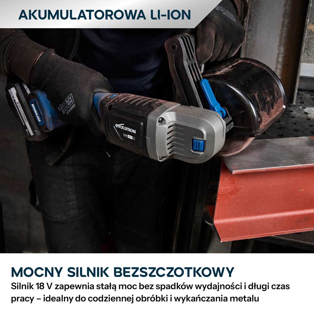 Evolution S120SCT-Li Akumulatorowa satyniarka 120 mm, 2 szczotki w zestawie