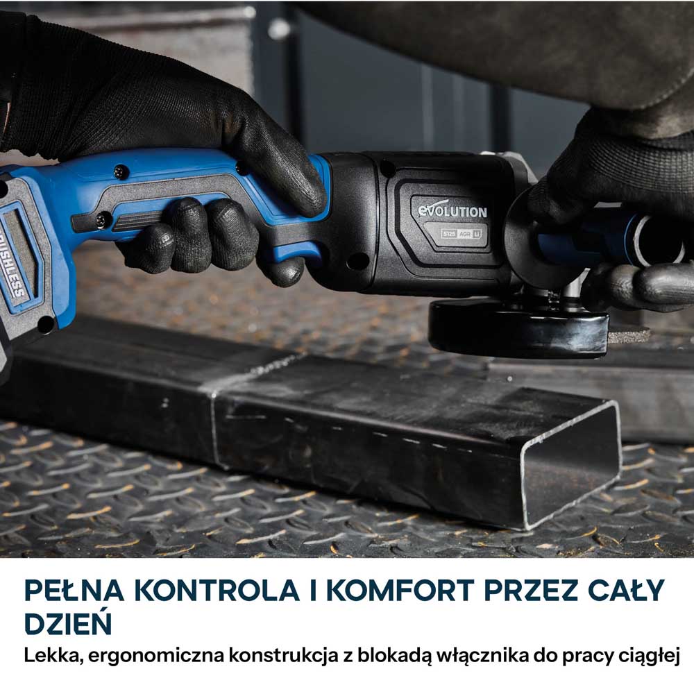 Evolution S125AGR-Li Szlifierka kątowa akumulatorowa 125 mm (5