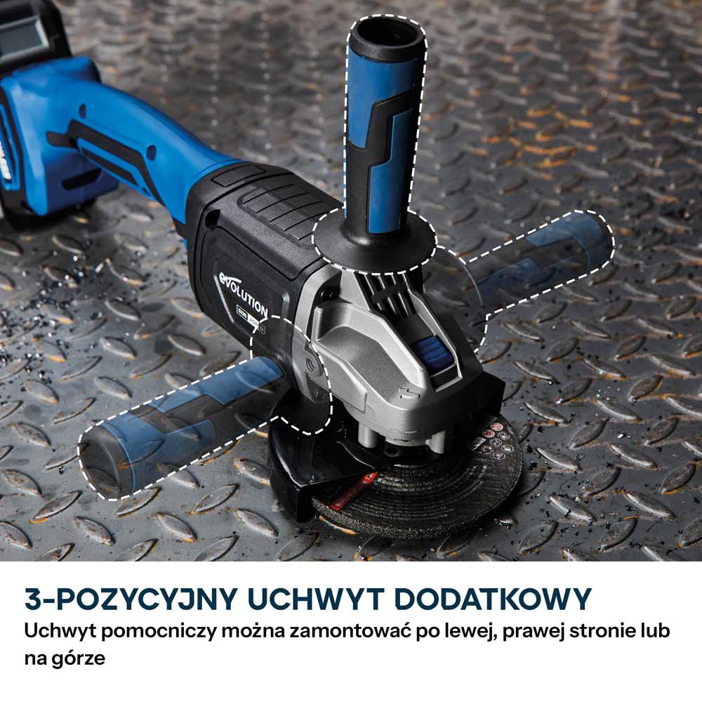 Evolution S125AGR-Li Szlifierka kątowa akumulatorowa 125 mm (5