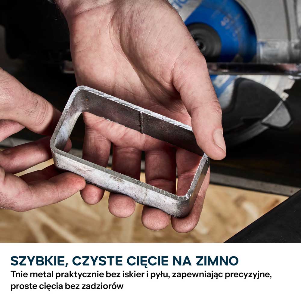 Evolution S165CCS-Li Akumulatorowa pilarka tarczowa do cięcia metalu 165 mm z tarczą Thin Kerf, Głębokość cięcia 58 mm