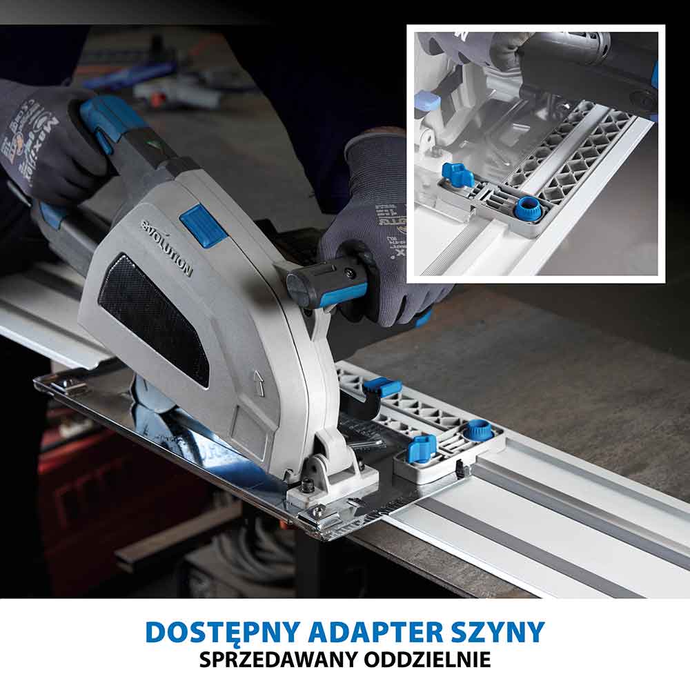 Piła tarczowa Evolution S210CCS 210mm + Szyna prowadząca ST1400-G2 1,4 m (700 mm x 2)