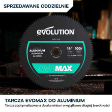 Przecinarka do metalu Evolution S355CPS Gen 2, 355 mm z tarczą EvoMax i inteligentną technologią silnika