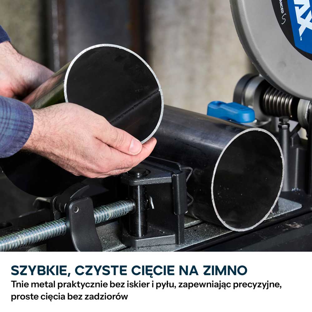 Evolution S355CPS-Li Akumulatorowa przecinarka do metalu 355 mm z bezszczotkowym silnikiem 36V i tarczą EvoMax