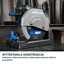 Evolution S355CPS-Li Akumulatorowa przecinarka do metalu 355 mm z bezszczotkowym silnikiem 36V i tarczą EvoMax