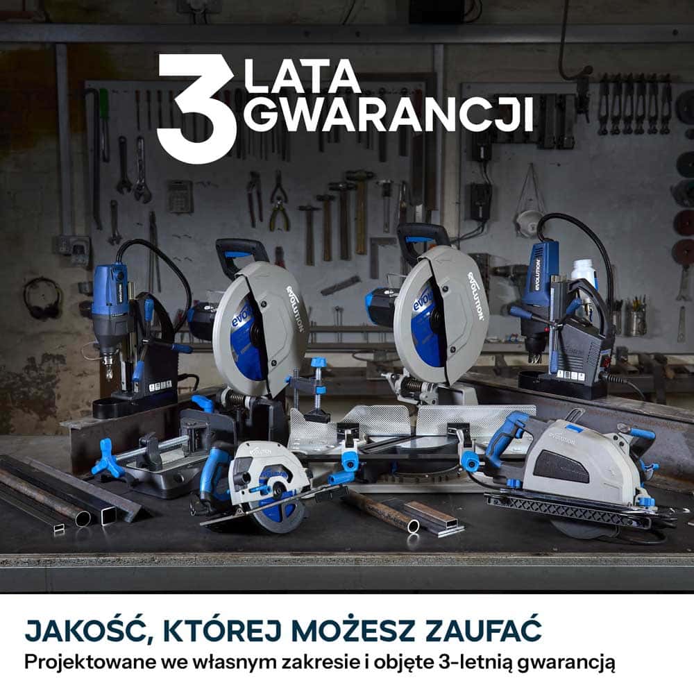 Przecinarka do metalu Evolution S355CPSL 355 mm z tarczą TCT do stali miękkiej