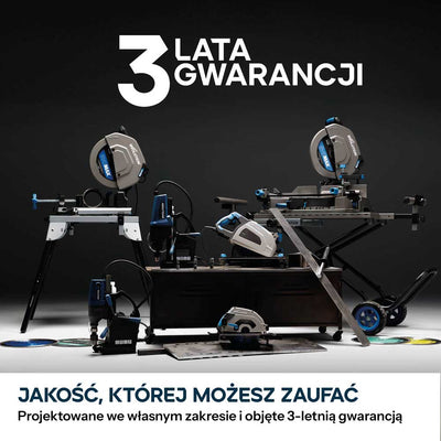 Przecinarka ukosowa do metalu Evolution S355MCS-G2 z tarczą EVOMAX Cermet Long-Life 80T 355 mm, inteligentną technologią silnika oraz prowadnicą Shadowline