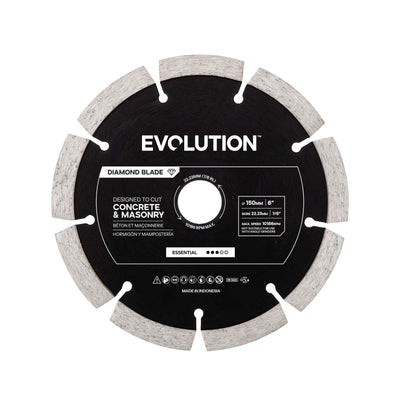 Tarcza diamentowa Evolution Essential 150 mm do przecinarki do betonu, otwór mocujący 22,2 mm