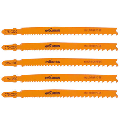 Zestaw wielomateriałowych ostrzy tnących do piły wahadłowej Evolution (zestaw 5 szt.)