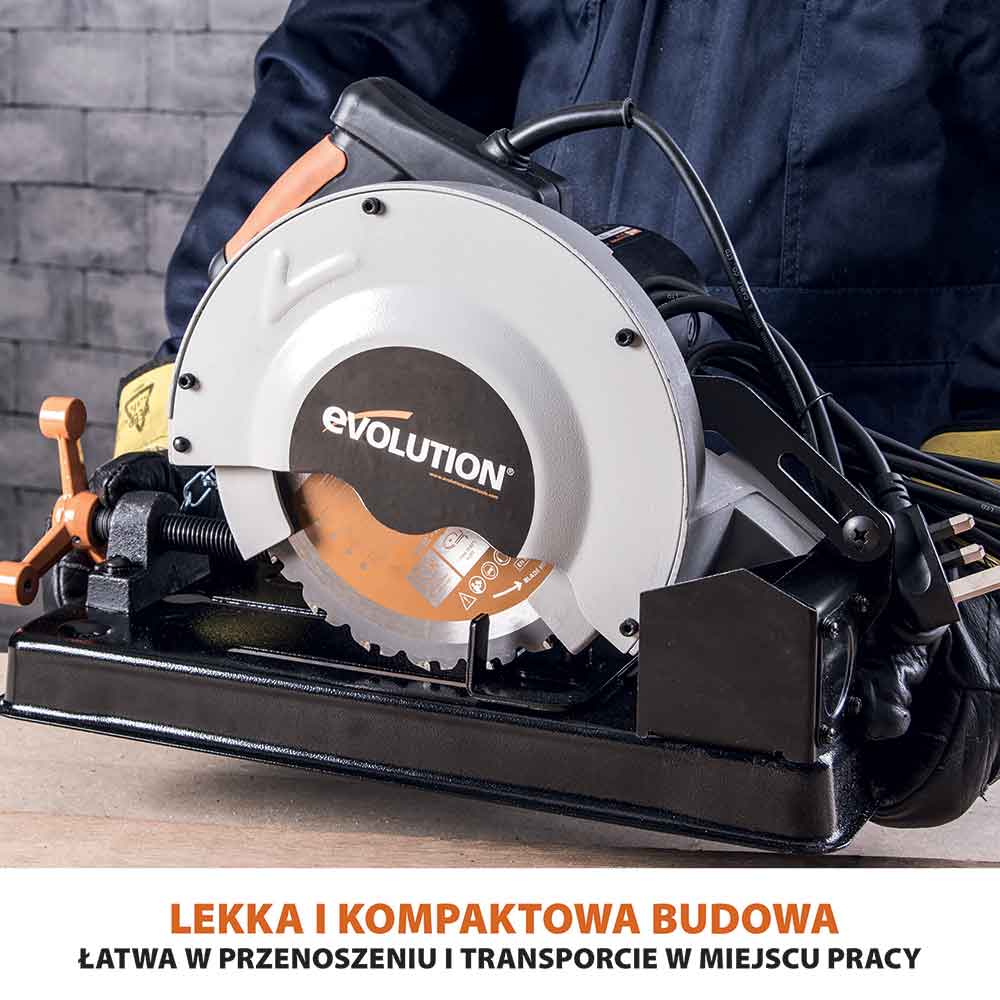 Przecinarka do metalu Evolution RAGE4 185 mm z tarczą wielomateriałową