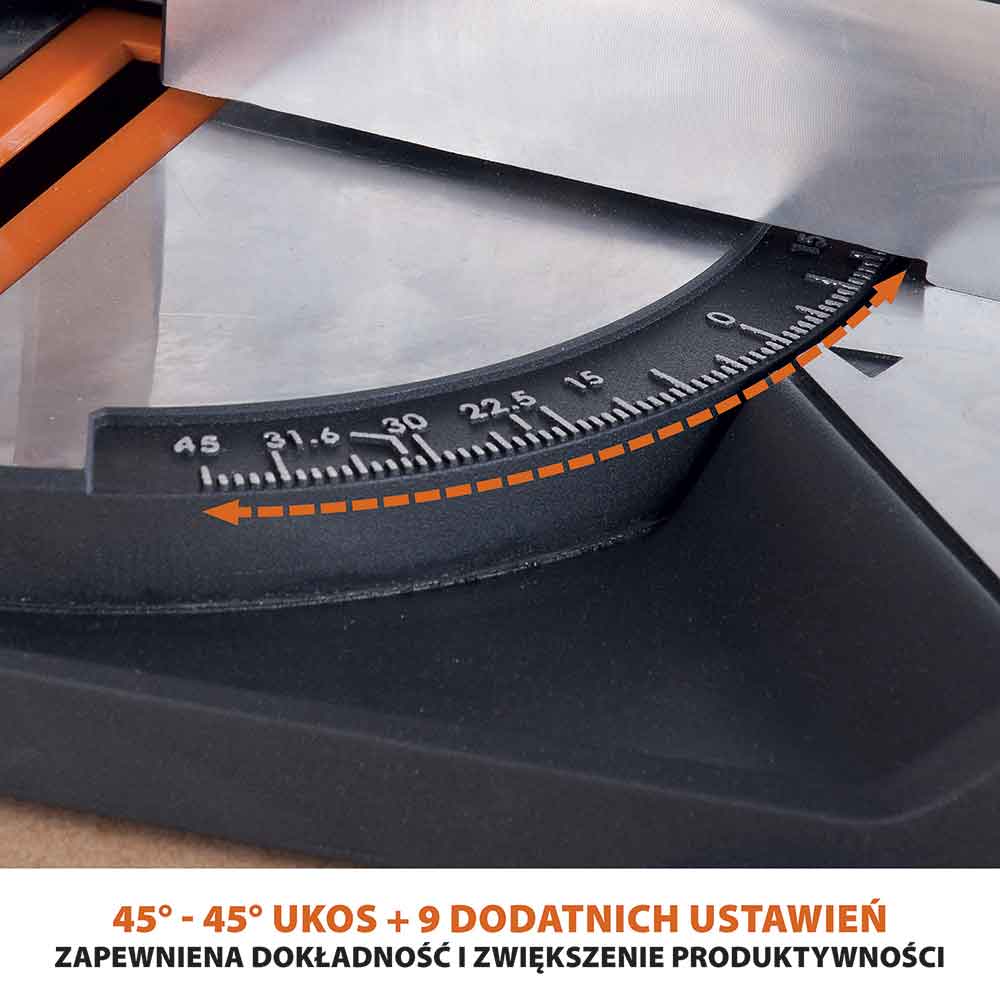 Piła ukośnica ukosowa Evolution R210CMS+ 210 mm z wielomateriałową tarczą TCT