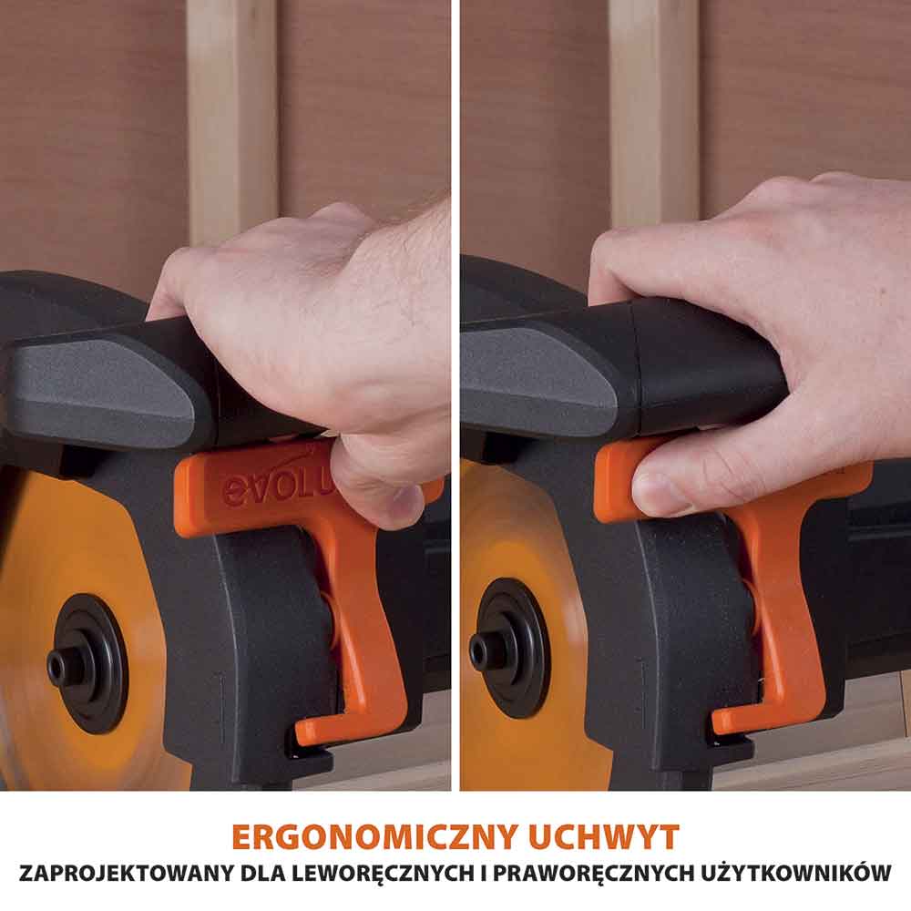 Piła ukośnica ukosowa Evolution R210CMS+ 210 mm z wielomateriałową tarczą TCT
