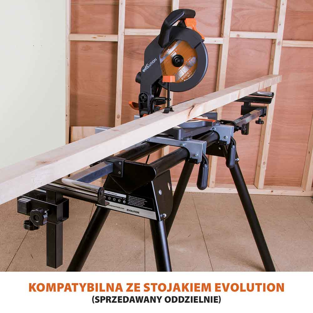 Piła ukośnica ukosowa Evolution R210CMS+ 210 mm z wielomateriałową tarczą TCT