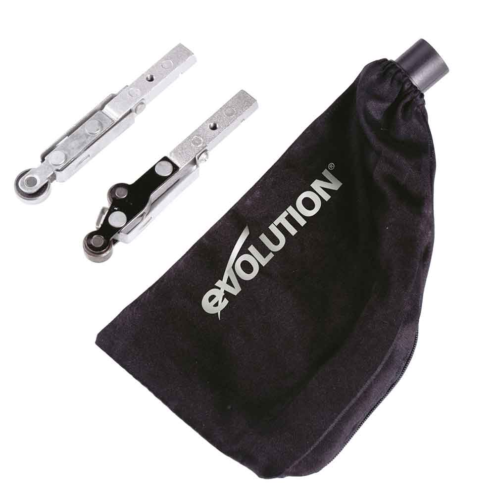 Elektryczny pilnik do szlifierki cienkotaśmowej Evolution 400W z głowicami o płaskiej i zakrzywionej powierzchni